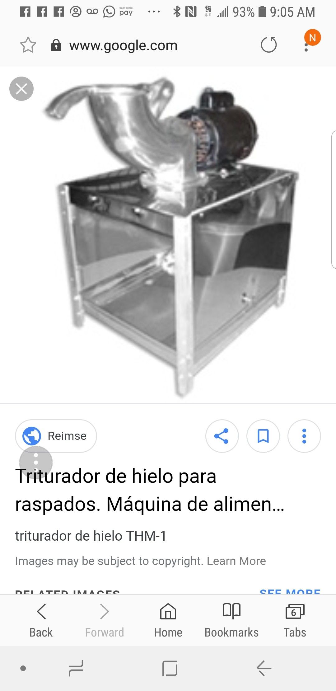 Maquina para raspar hielo seminueva