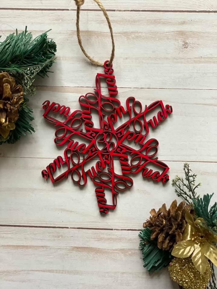 F flake ornament