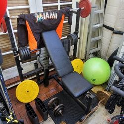 Weights, Bench Weights, Dumbbells, curved bars