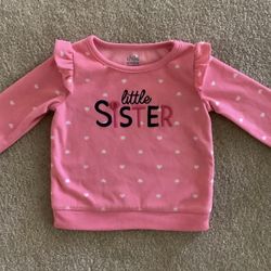 Little Sister Fleece Top - Size 12 Months 