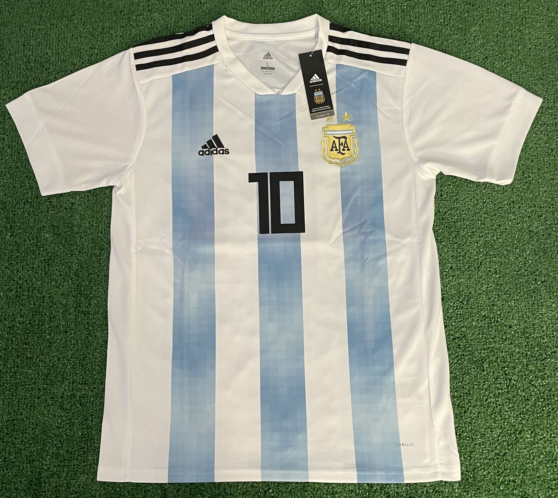 Argentina Home Messi Soccer Jersey (L)