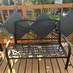 2 Single & Double Deck Chairs & Bench With All Cushions!