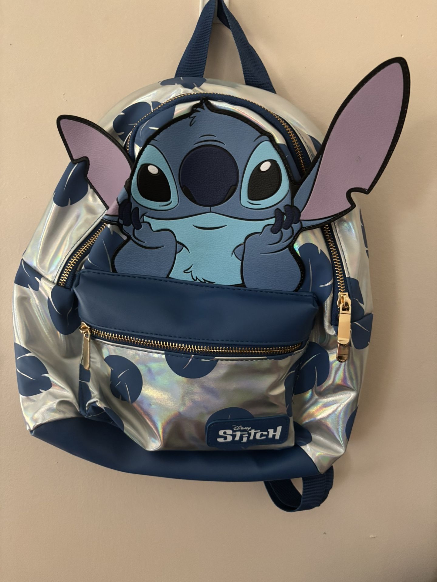 Disney Stitch Blue Leaves Mini Backpack
