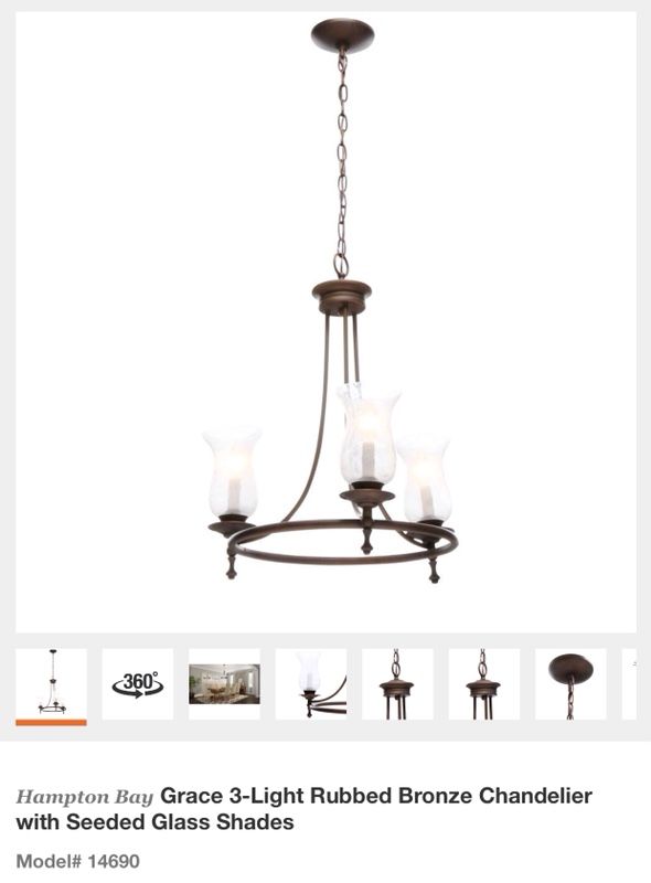 Hampton Bay Grace 3 Light Rubbed Bronze Chandelier With Seeded Glass Hampton Bay Grace 3 Light Rubbed Bronze Chandelier With Seeded Glass Shades For In Glendale Az Offerup