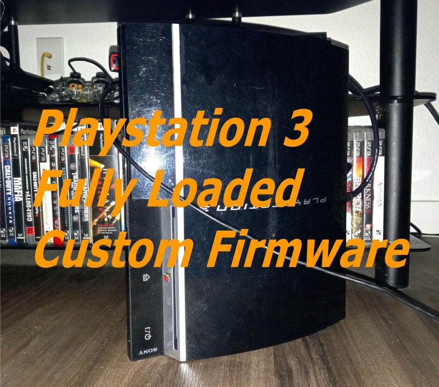 PlayStation 3/PS3 Console Over 150 PS3 And PS2 Games Installed $125.00