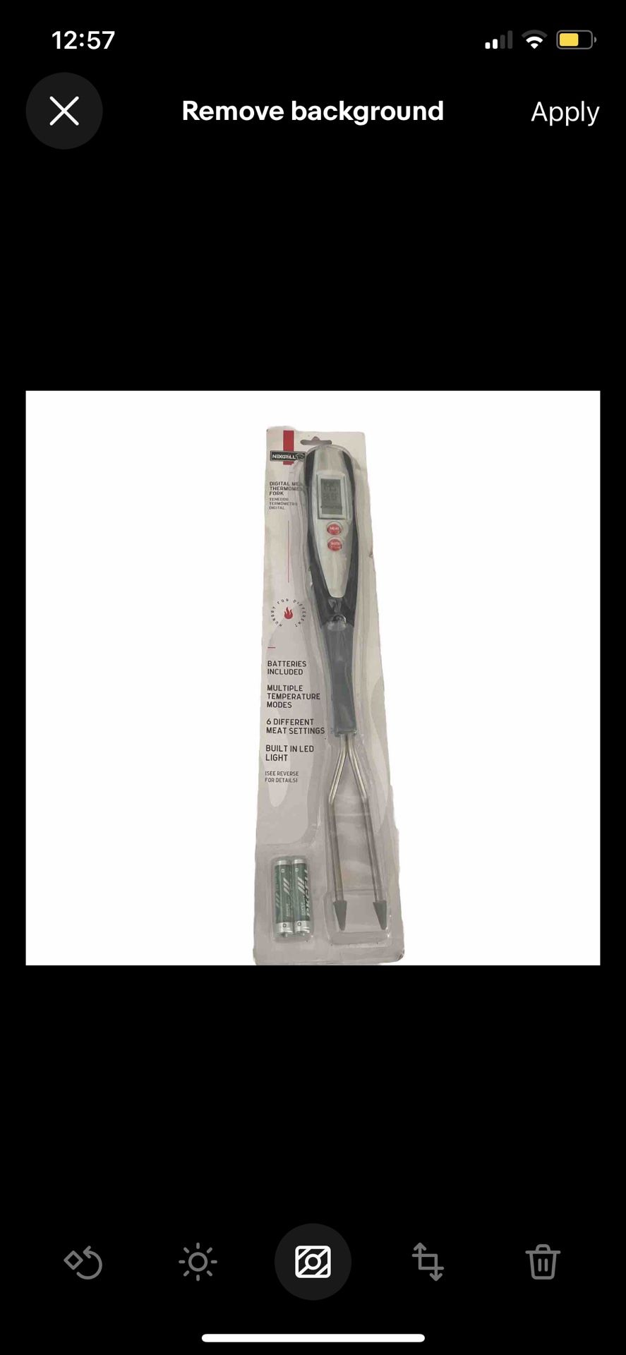 NEW /NEXGRILL15 inch Digital Meat Thermometer Fork Prongs