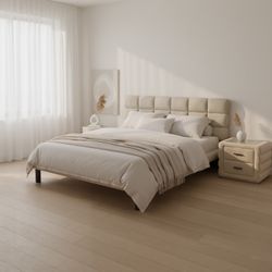 Placid Beige King Bed