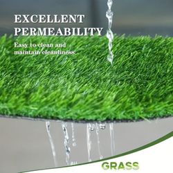 6ft x 10ft Premium Artificial Turf Mat with Drainage Holes. Thick Fake Grass with Rubber Backing, Ideal for Indoor/Outdoor Pet Areas, Garden, Lawn, Pa