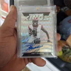 Trey Sermon Metal Draft Touchdown Kings Autographed 