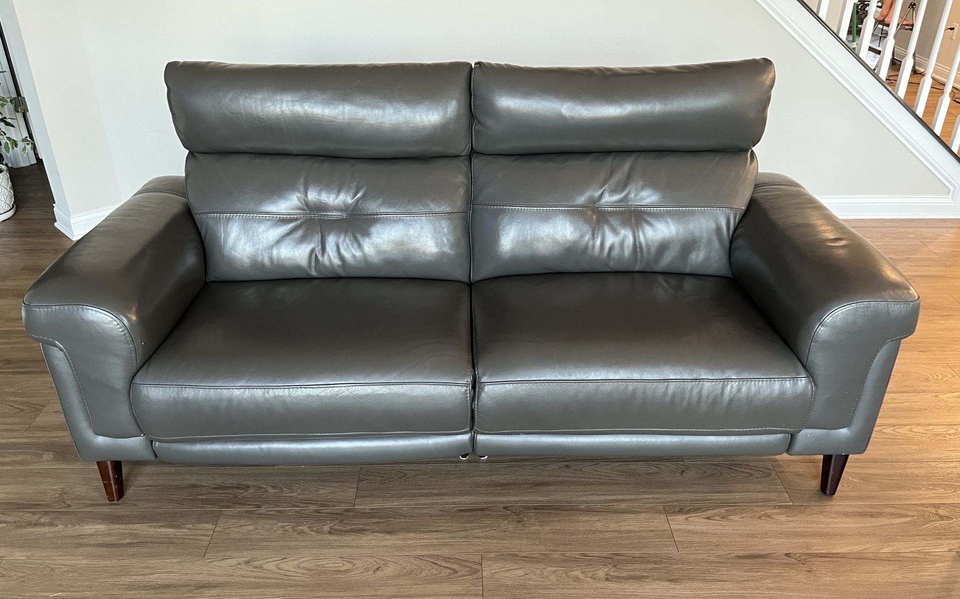 2 Leather Reclining Sofas