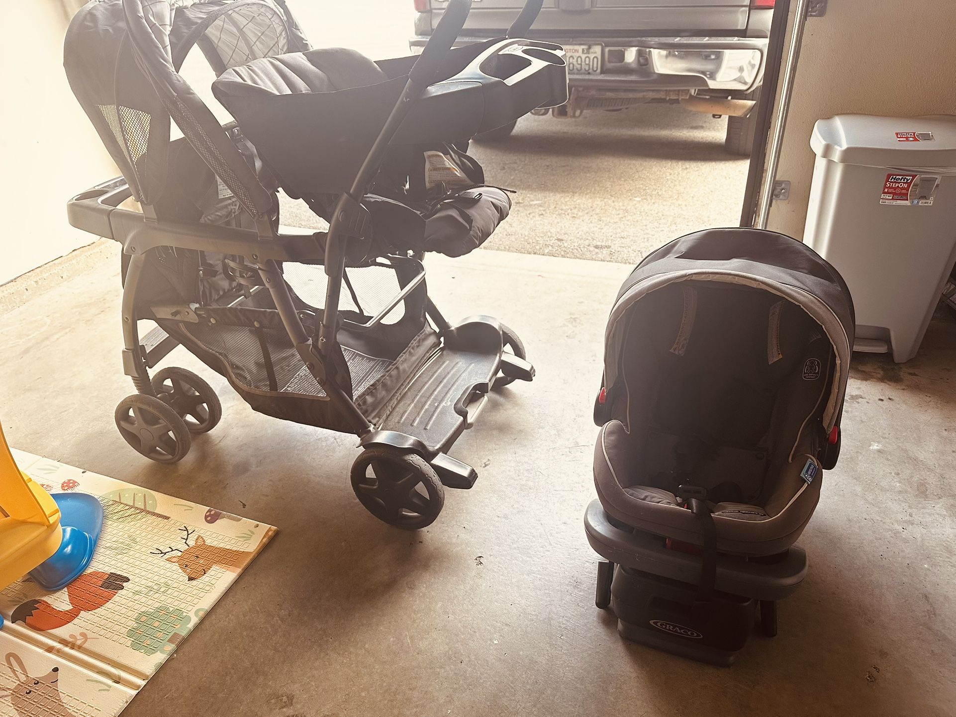 Graco Double Stroller And Carseat