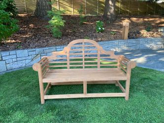Teak wood patio garden bench