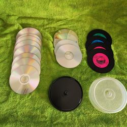 16 total DVD and CR ROM blank discs