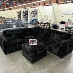New Black Sectional 