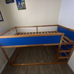 Blue Twin Bunk Bed 