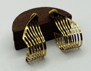 Gold winged earrings/cuffs