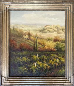 Tuscan Village Oil Painting