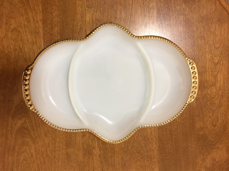 Fire King vintage relish/ oyster tray