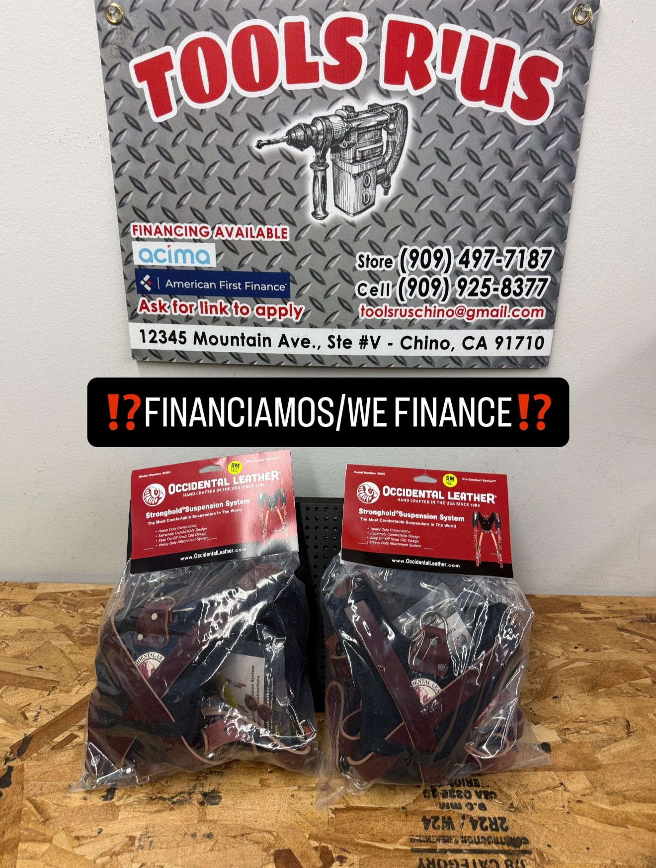5055SM OCCIDENTAL LEATHER Stronghold Suspenders Size Small(EACH)**(FINANCIAMOS/WE FINANCE)**