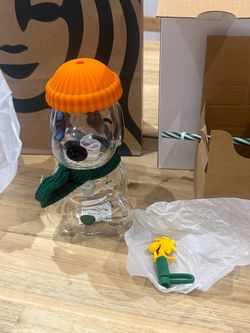 Snoopy glass cup Starbucks