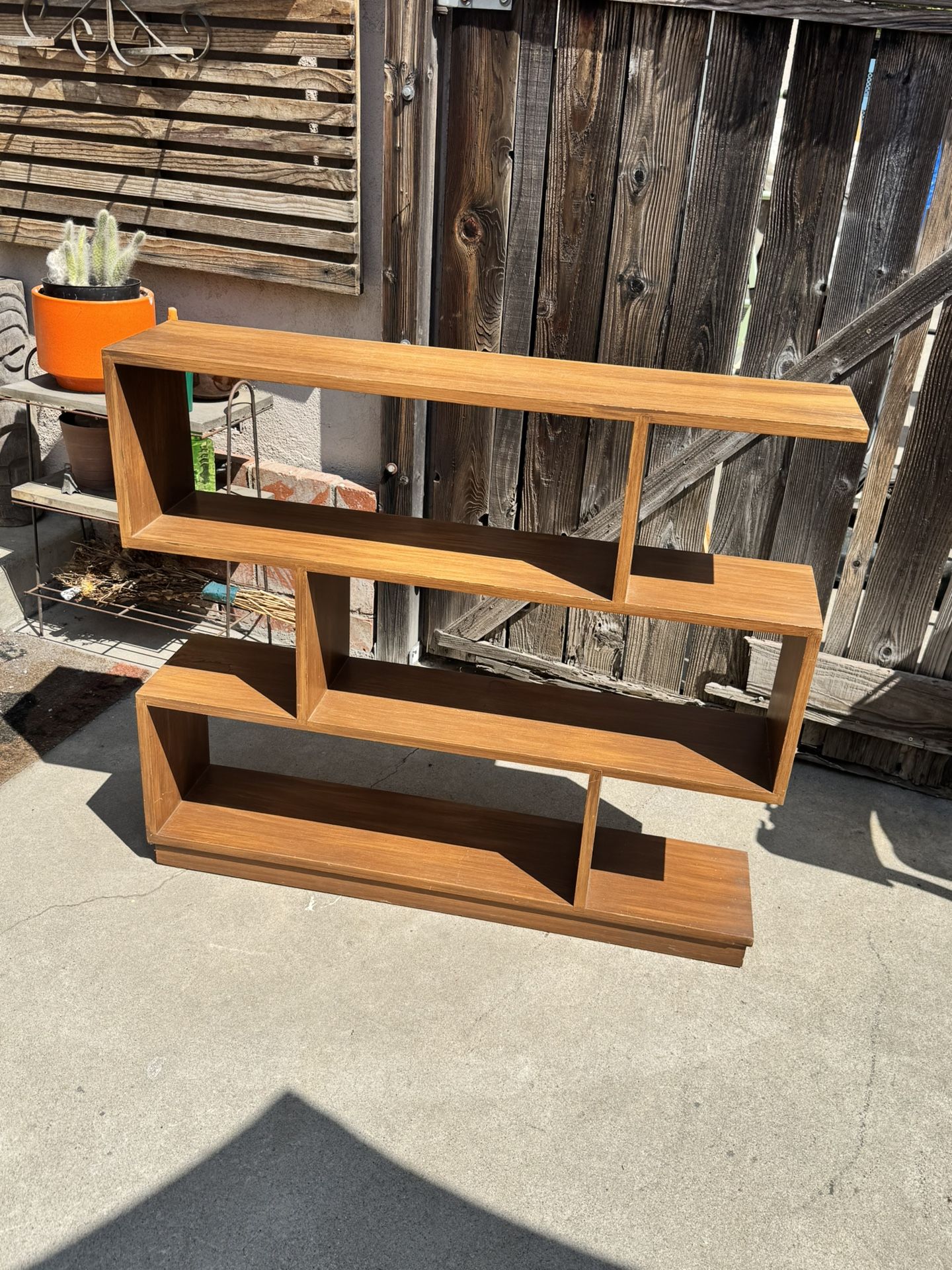 Mid Century Wood Shelving Unit