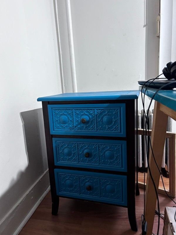 Custom Sturdy Table and 3 Draw Storage