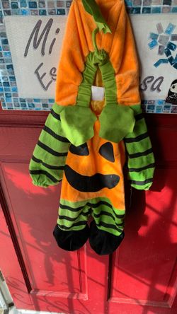 #costume #baby #infant #pumpkin With Hood #pajamas