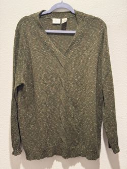 Cottagecore Olive Green Sweater