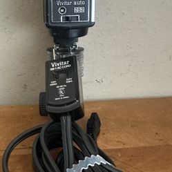 Vivitar 252 Auto Camera Flash w/SL-2 Flash Light Slave Remote Trigger & AC Power