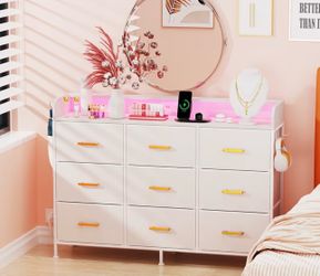 Dresser with light