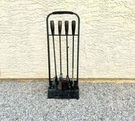 Mid Century Fireplace Tool Set