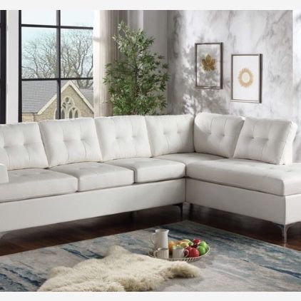 Vintage White Sectional ( sectional couch sofa loveseat options