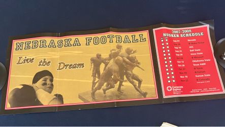 2007-2008 Nebraska Cornhuskers football schedule poster