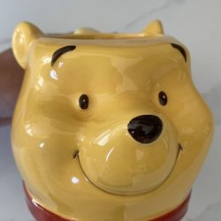 Disney Winnie The Pooh Bear 3D Mug Face Head Ceramic Coffee Cup 