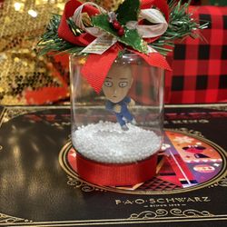 one punch man figure snow glove ordament