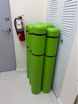 7" x 52" Bollard Cover Bright Green