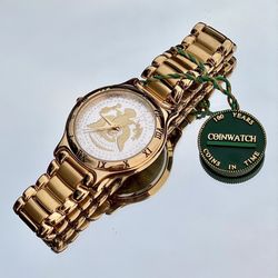 Presidential Seal Half Dollar Ladies Bracelet Coin Watch