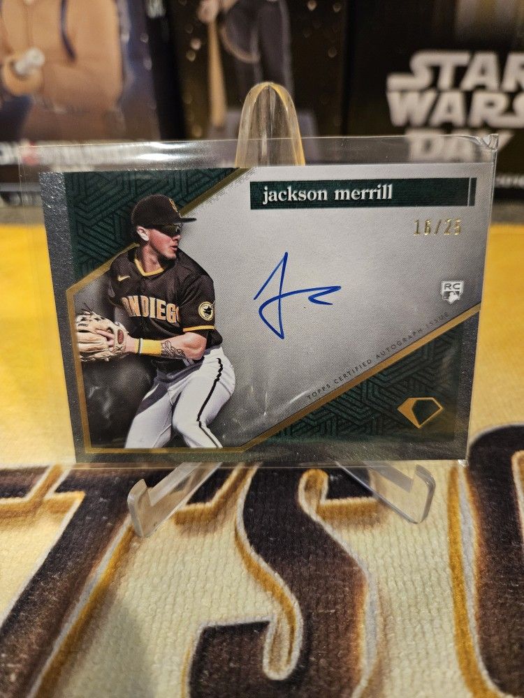 Jackson Merrill 2024 Topps Diamond Icons #AC-JM Auto /25 RC Rookie Padres