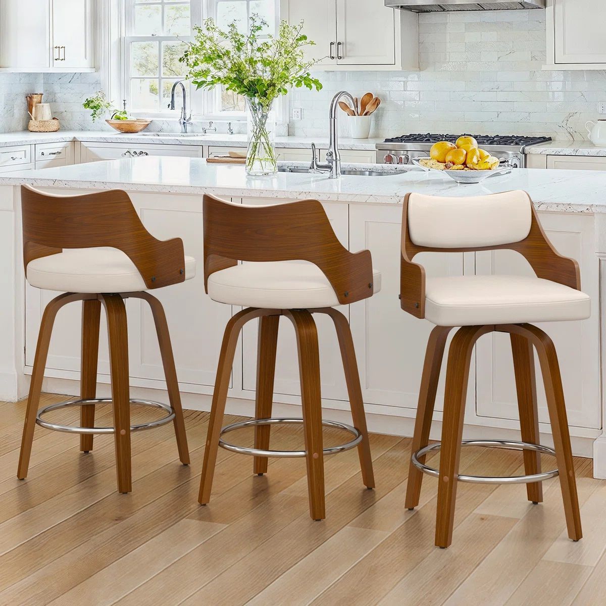 Beige Barstool Set Of 2