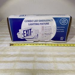 Combo LED emergency light fixture