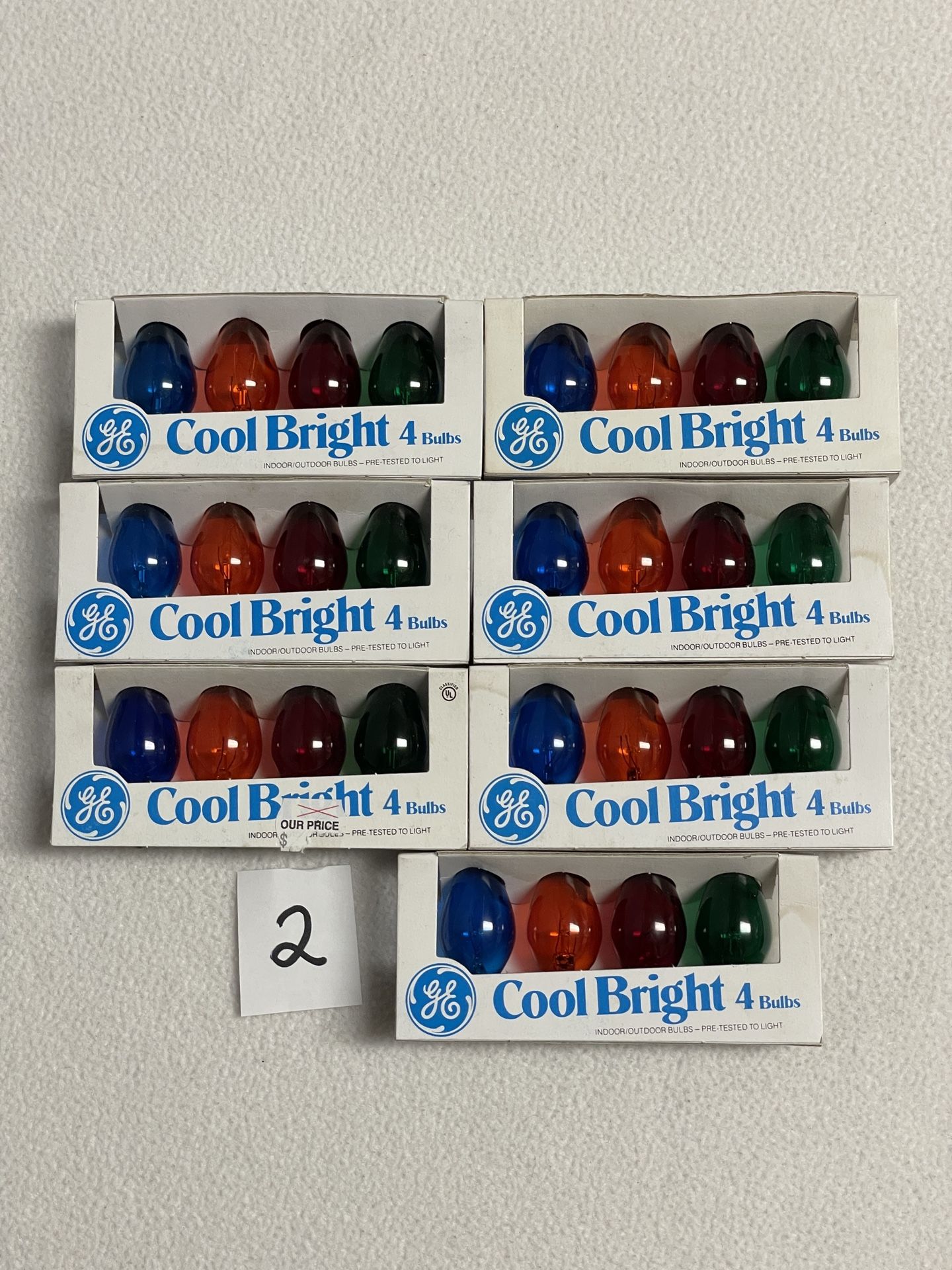 GE Cool Bright Transparent Multicolor Replacement C7 Bulbs, New (#2)