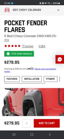 Chevy Colorado Fender Flares
