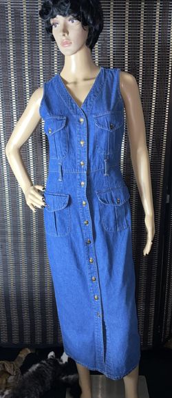 Vintage Denim Midi Dress
