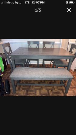 Dinner Table With Bench/ 7 People