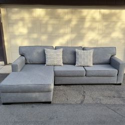Gray Left Hand Facing L Sectional Couch