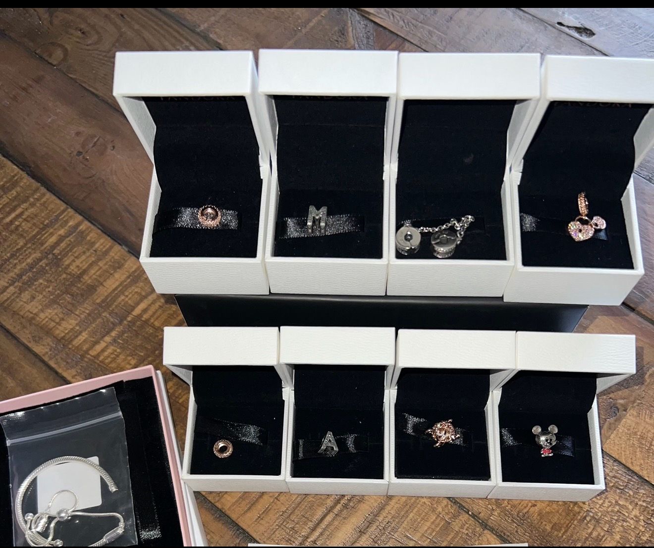 Pandora bracelet and charms