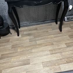 black wooden console