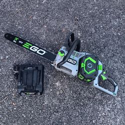 EGO CS2005 20in Chainsaw. Almost new condition. with 6.0Battery. &Charger. Pick up fremont sea. No ball offers please. No trades. Many other tools for