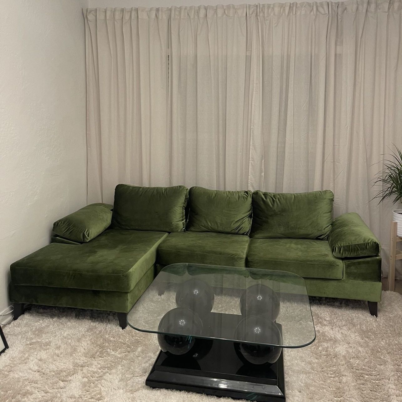 Green Velvet Couch