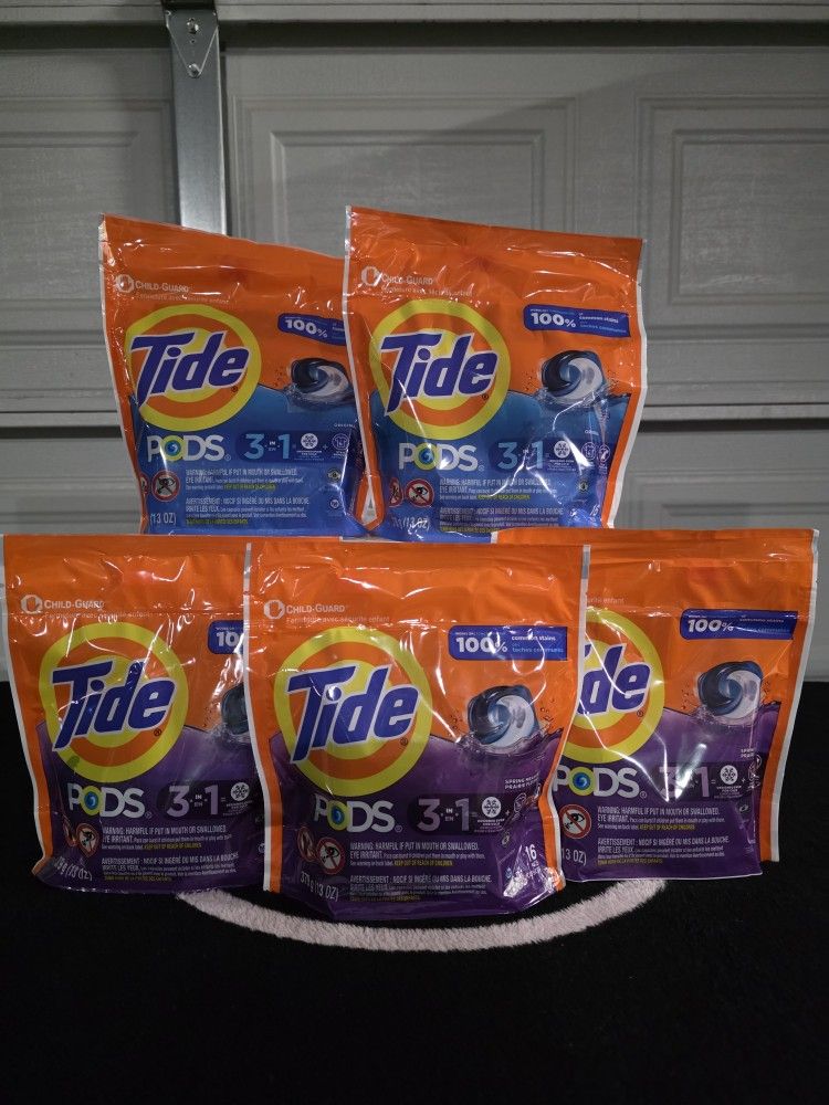 Tide Pods 16 Pods Each Bag